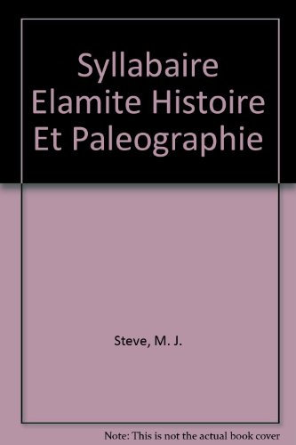 Syllabaire élamite : Histoire et paleographie