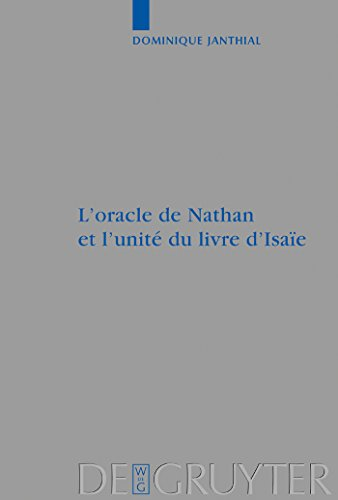 L'Oracle de Nathan et l'unité du livre d'Isaïe