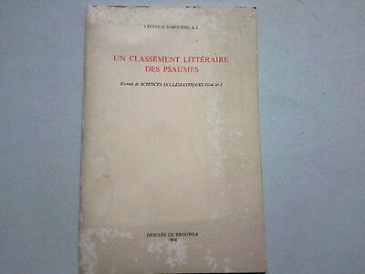 Un classement littéraire des psaumes : Extrait de Sciences ecclésiastiques 1964 n°1