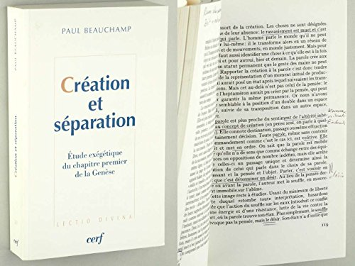 Création et séparation : Etude exégétique du chapitre premier de la Genèse