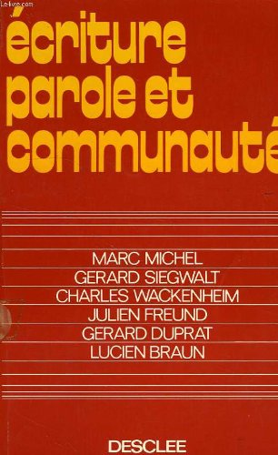 écriture, parole et communauté