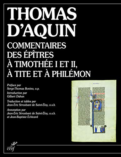 Commentaire des épîtres à Timothée I et II, à Tite et à Philémon
