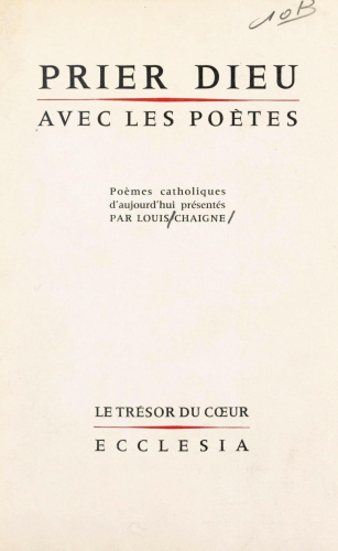 Prier Dieu avec les poètes