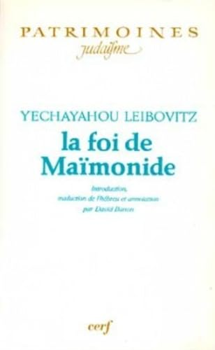 La Foi de Maïmonide