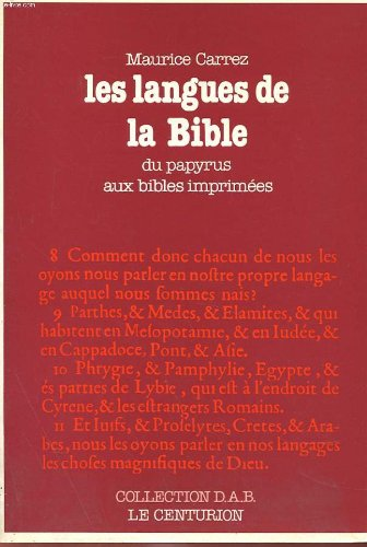Les Langues de la Bible: du papyrus aux bibles imprimées