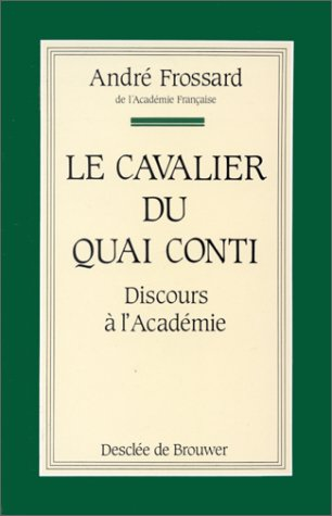 Discours à l'académie le 10 mars 1988 et réponse par le révérend père Carré