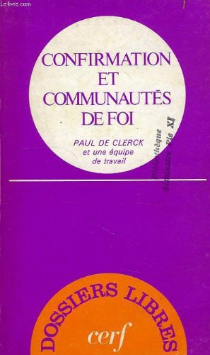 Confirmation et communautés de foi