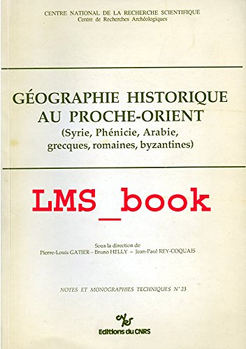 Géographie historique au Proche-Orient