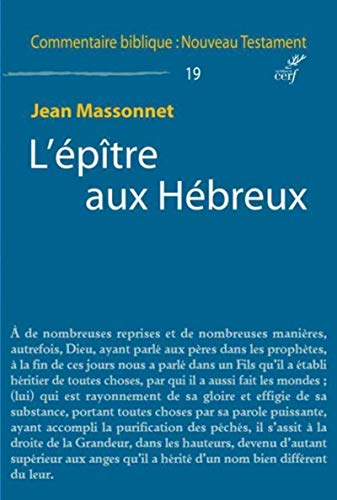 L'épître aux Hébreux